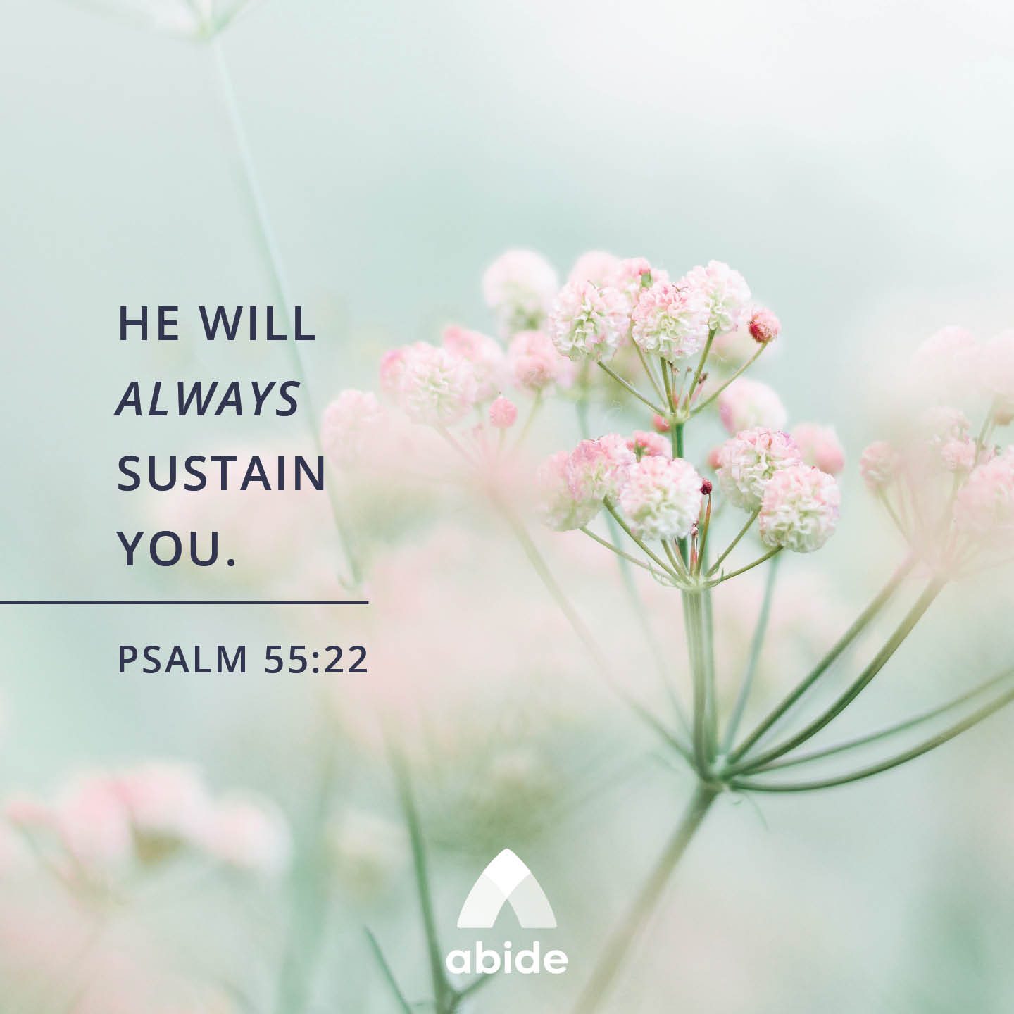 God Will Sustain You Psalm 55 22 Abide